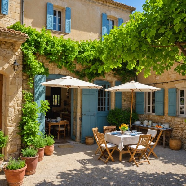 Où trouver une location de vacances en Provence avec des cours de cuisine et des visites de marchés?